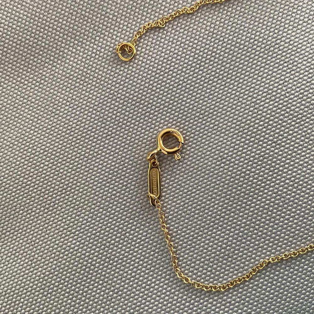 Tiffany & Co. 18K Return to Tiffany Heart tag Necklace Adjustable 16-18” Chain - Picture 6 of 9